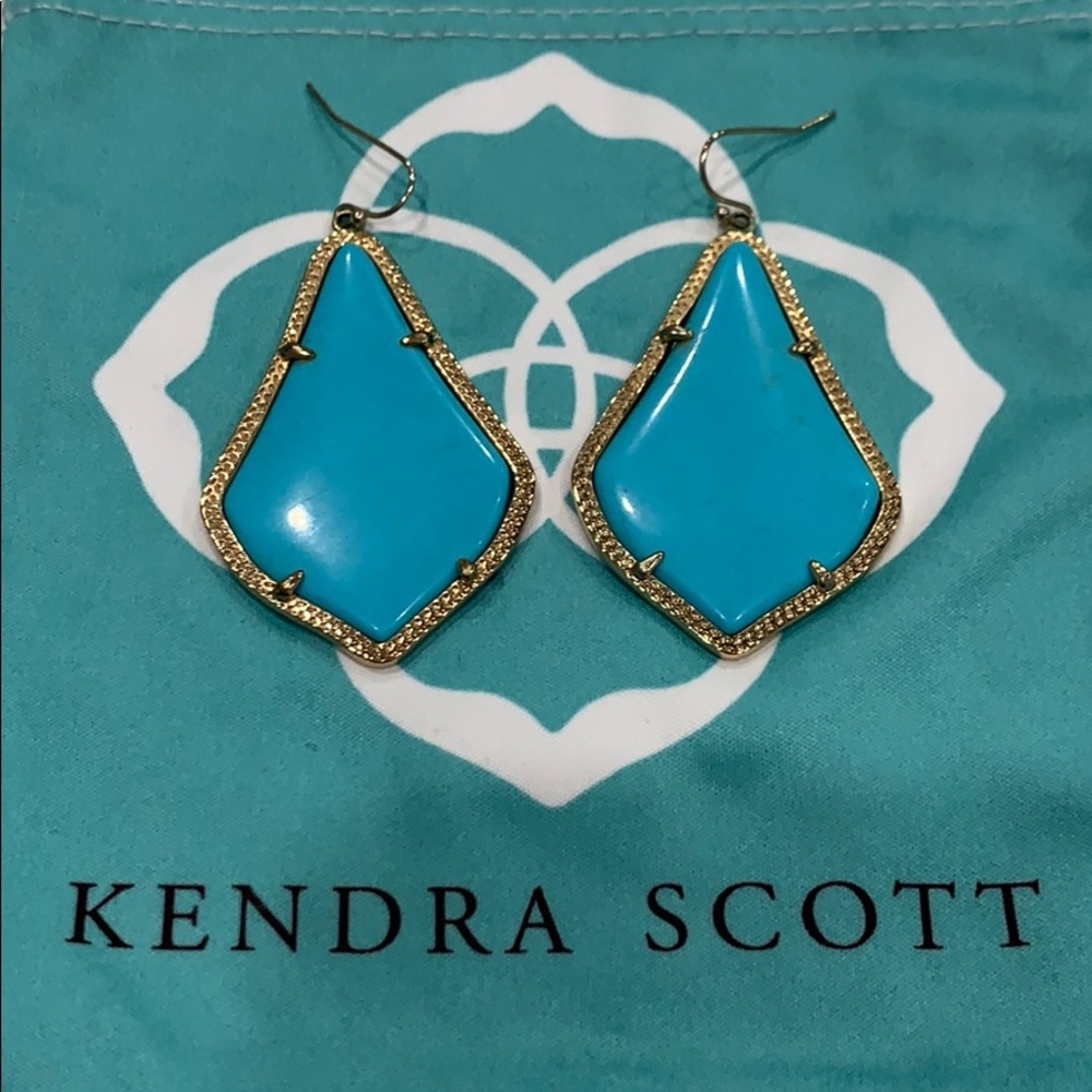 Kendra Scott Turquoise and Gold Earrings